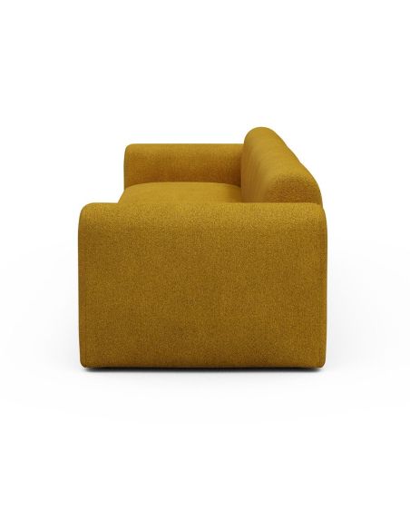 Divano design moderno Rund B3L - Bouclé 536 Ochre