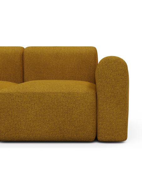 Divano design moderno Rund B3L - Bouclé 536 Ochre