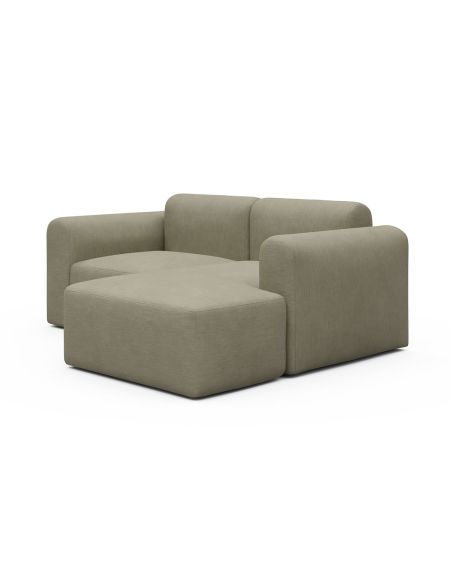 Divano 2 posti con penisola Rund C2L - Vivus 571 Dusty Sand