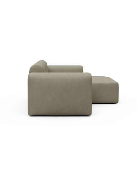Divano 2 posti con penisola Rund C2L - Vivus 571 Dusty Sand