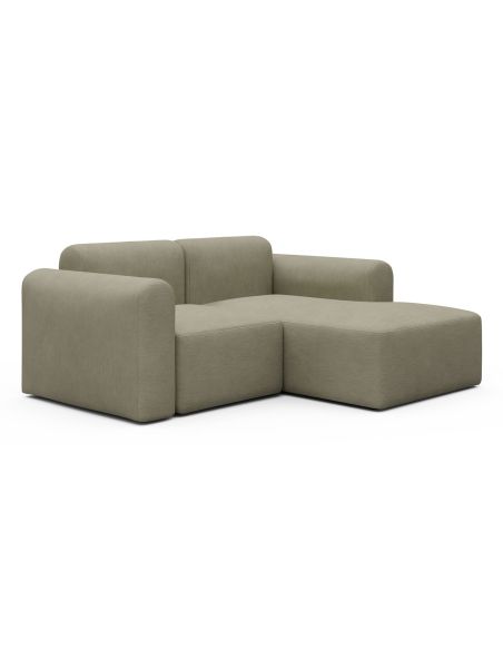 Divano 2 posti con penisola Rund C2L - Vivus 571 Dusty Sand