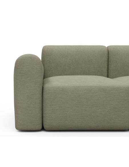 Divano 2 posti con penisola Rund C2L - Vivus 571 Dusty Sand