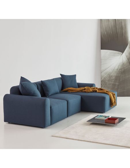 Divano con penisola Rund C4L - Argus 580 Navy Blue