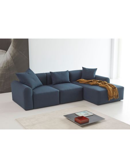 Divano con penisola Rund C4L - Argus 580 Navy Blue
