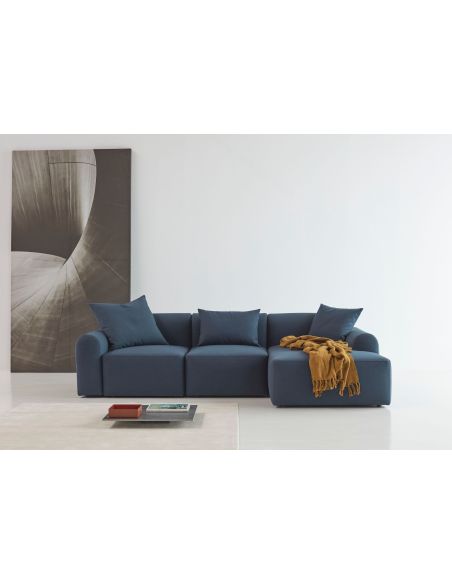 Divano con penisola Rund C4L - Argus 580 Navy Blue