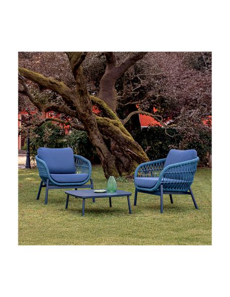 Set da giardino in alluminio e corda Elba Rope