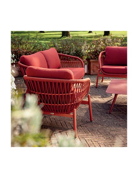 Set da giardino in alluminio e corda Elba Rope