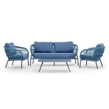 Set da giardino in alluminio e corda Elba Rope 2