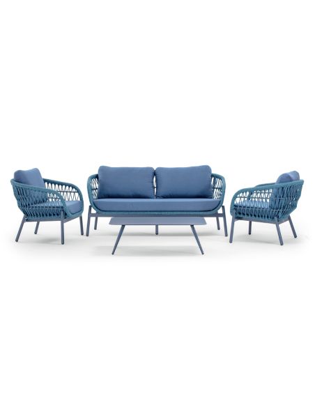 Set da giardino in alluminio e corda Elba Rope