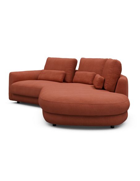 Divano moderno con penisola Vivole 1.5 - Argus 581 Rust