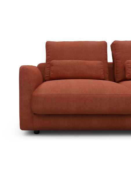 Divano moderno con penisola Vivole 1.5 - Argus 581 Rust