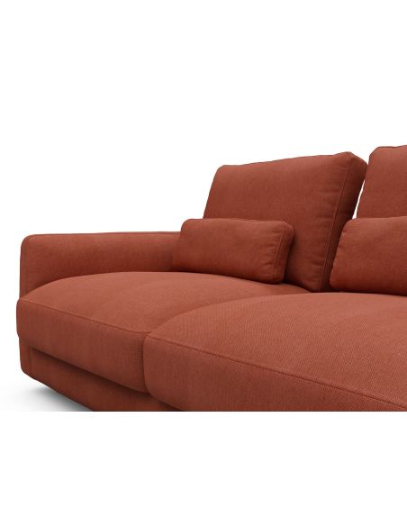Divano moderno con penisola Vivole 1.5 - Argus 581 Rust