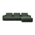 Divano con chaise longue Vivole 6.0 - Casone 498 Forest Green