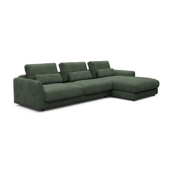 Divano con chaise longue Vivole 6.0 - Casone 498 Forest Green 2