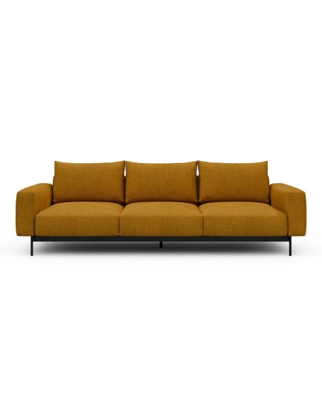 Divano tre posti design moderno Arthon A3 - Bouclé 536 Ochre