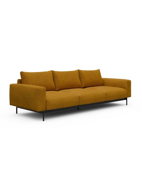 Divano tre posti design moderno Arthon A3 - Bouclé 536 Ochre