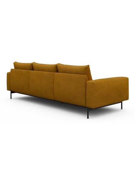 Divano tre posti design moderno Arthon A3 - Bouclé 536 Ochre