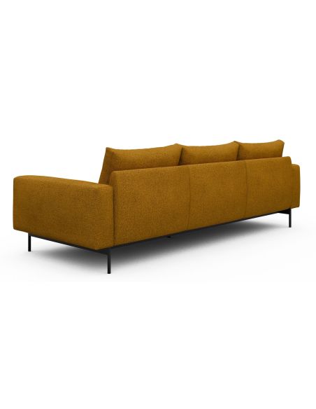 Divano tre posti design moderno Arthon A3 - Bouclé 536 Ochre