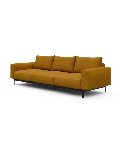 Divano tre posti design moderno Arthon A3 - Bouclé 536 Ochre
