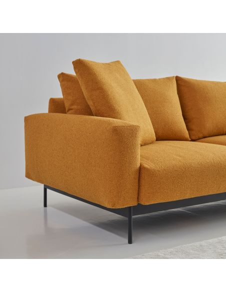 Divano tre posti design moderno Arthon A3 - Bouclé 536 Ochre