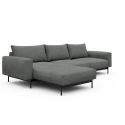 Divano con penisola chaise longue Arthon B2 - Bouclé 533 Ash Grey