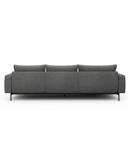 Divano con penisola chaise longue Arthon B2 - Bouclé 533 Ash Grey