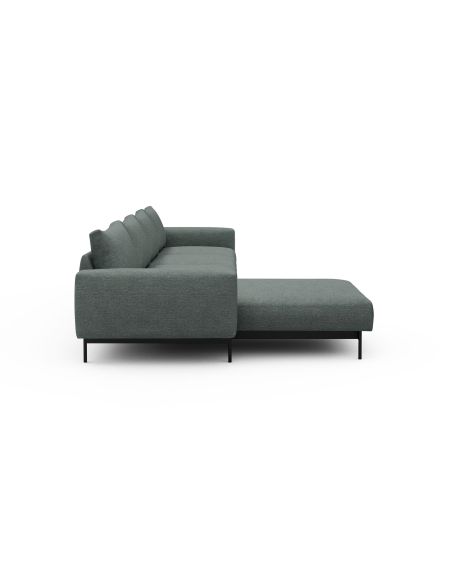 Divano con penisola chaise longue Arthon B3 - Carreno 770 Cielo Blue