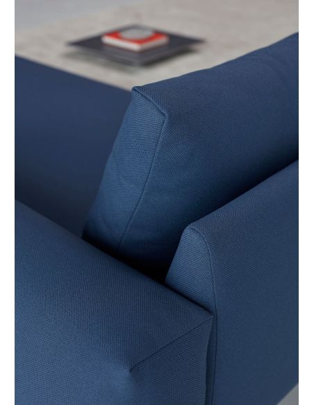 Divano con penisola chaise longue Arthon D1 - Cura 768 Oxford Blue
