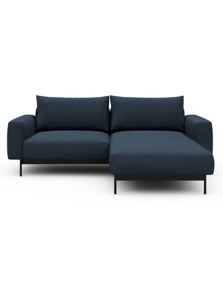 Divano con penisola chaise longue Arthon D1 - Cura 768 Oxford Blue