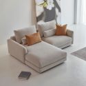 Divano con chaise longue Vivole 7.2 - Aivi 816 Lace Beige