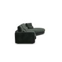 Divano moderno con penisola Vivole 2.5 - Smooth 814 Laural Green
