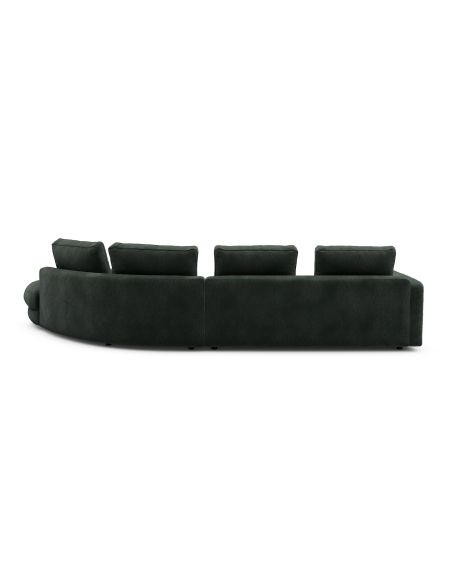 Divano moderno con penisola Vivole 2.5 - Smooth 814 Laural Green