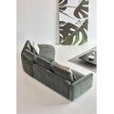 Divano moderno con penisola Vivole 2.5 - Smooth 814 Laural Green