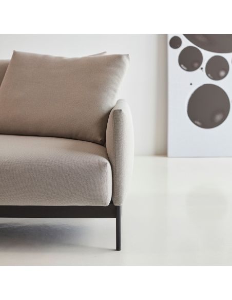 Divano con penisola Tokey B2 - Cura 764 Sand Grey