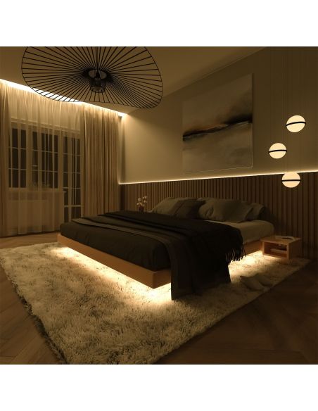 Letto in legno massello di faggio non trattato Soren