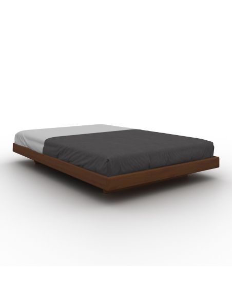 Letto in legno massello verniciato Soren Noce