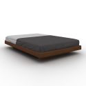 Letto in legno massello verniciato Soren Noce