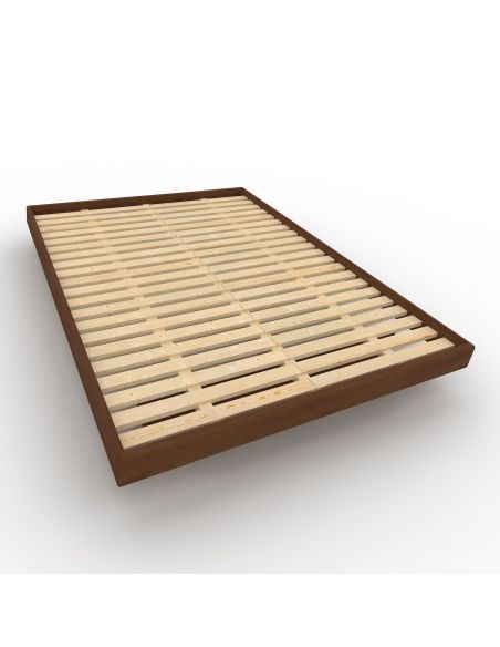 Letto in legno massello verniciato Soren Noce