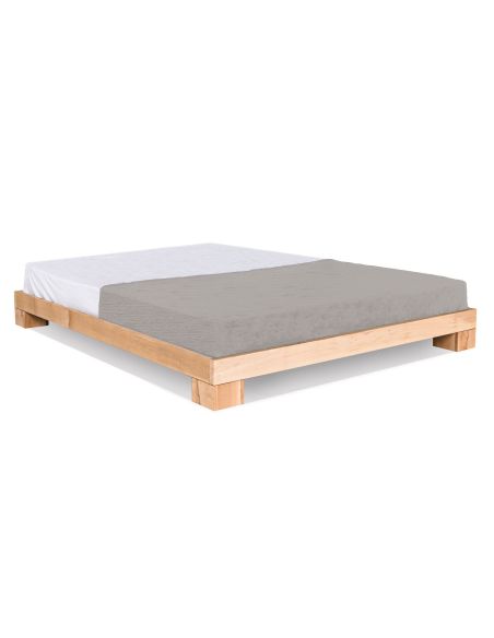Letto sommier in legno massello Edvin Natural