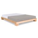 Letto sommier in legno massello Edvin Natural