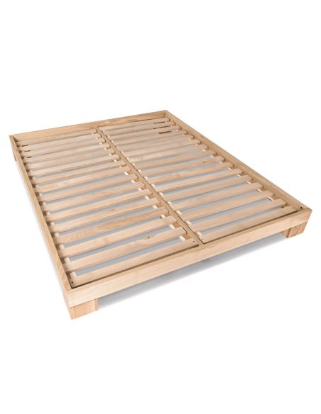 Letto sommier in legno massello Edvin Natural