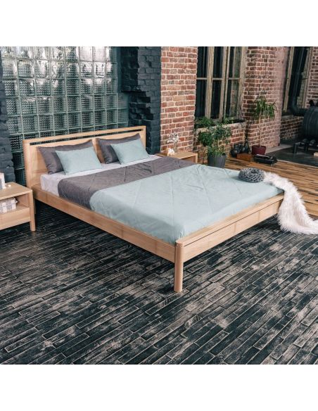 Letto in legno massello non trattato o verniciato Torben