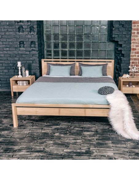 Letto in legno massello non trattato o verniciato Torben