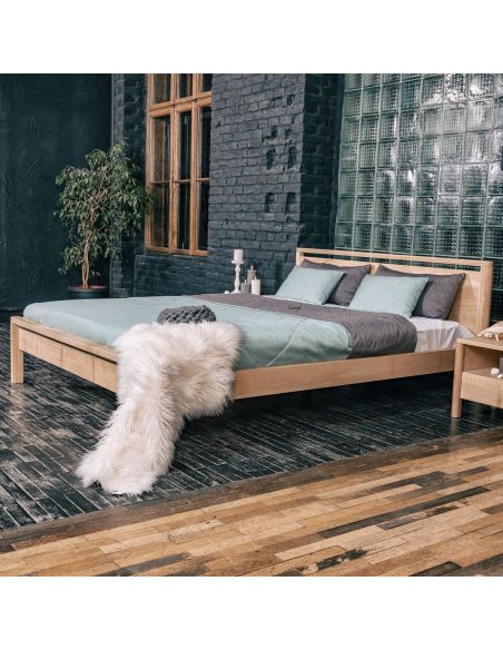 Letto in legno massello non trattato o verniciato Torben