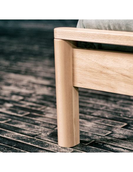 Letto in legno massello non trattato o verniciato Torben