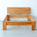Letto in legno massello di rovere Oregon