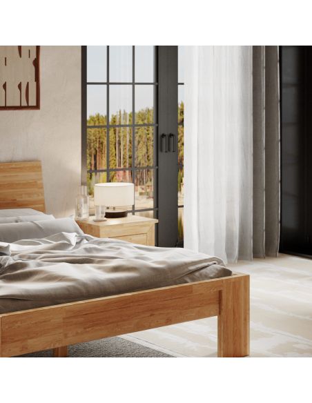 Letto in legno massello di rovere Oregon