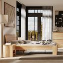 Letto in legno massello di rovere Oregon
