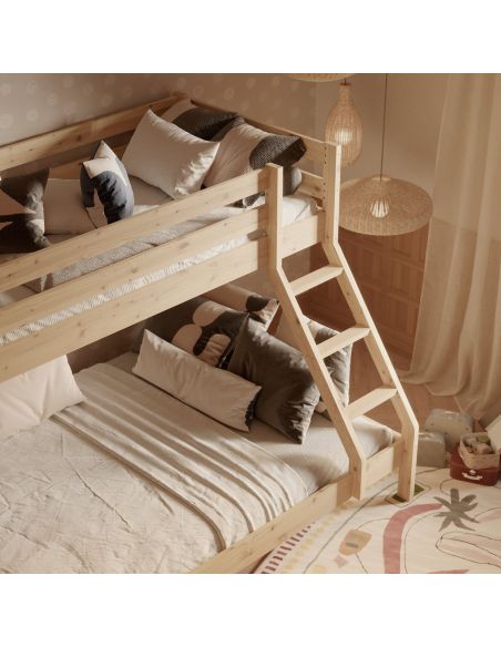 Letto a castello in legno massello di pino Florida Letto a castello in legno massello di pino Florida