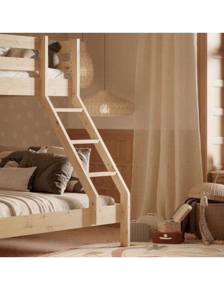 Letto a castello in legno massello di pino Florida Letto a castello in legno massello di pino Florida